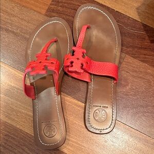 Tory Burch poppy coral Thong Sandals